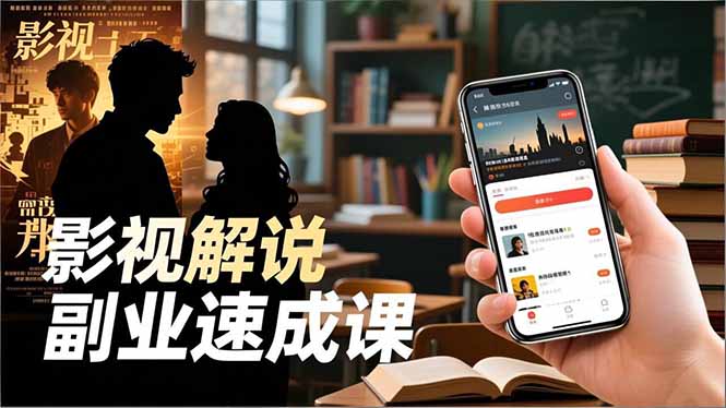 Tk影视解说副业速成课，软件安装、全流程实操、爆款预设，新手两周变现-董叔项目网
