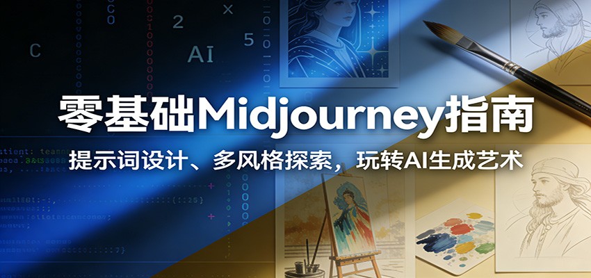 图片[1]-零基础Midjourney指南：提示词设计、多风格探索，玩转AI生成艺术-董叔项目网