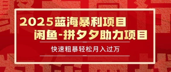 2025 最新闲鱼蓝海暴利项目 快速粗暴让你月入过1W不是梦，保姆级教程【揭秘】-董叔项目网