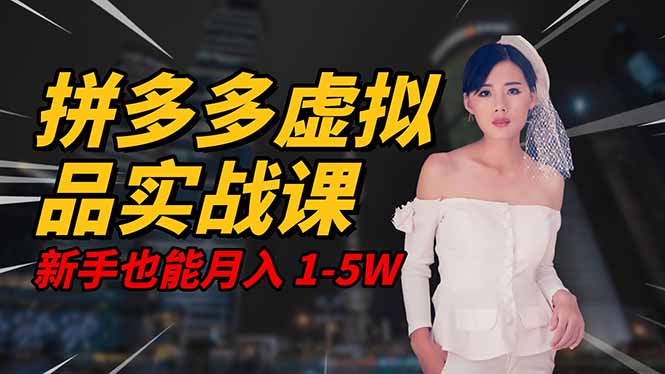 2025 拼多多虚拟品系统实战课，轻资产项目，可矩阵开工作室，新手也能...-董叔项目网