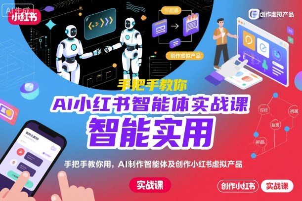 AI小红书智能体实战课，手把手教你用AI制作智能体及创作小红书虚拟产品，提效+内容商业化(更新)-董叔项目网