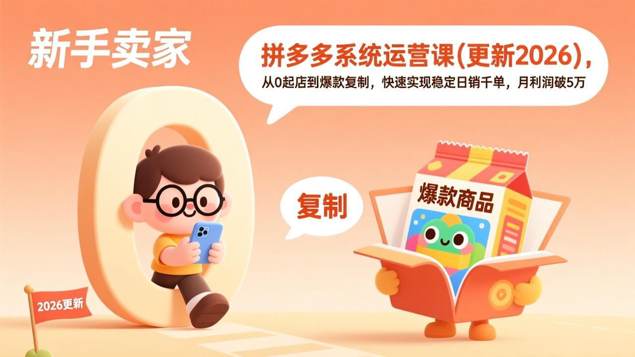 拼多多系统运营课(更新2026-董叔项目网