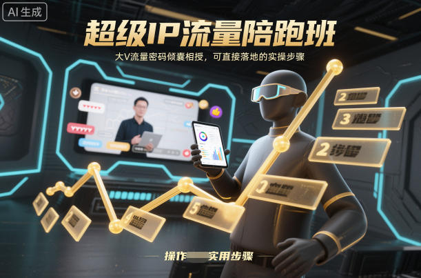 超级IP流量陪跑班，大V流量密码倾囊相授，可直接落地的实操步骤-董叔项目网