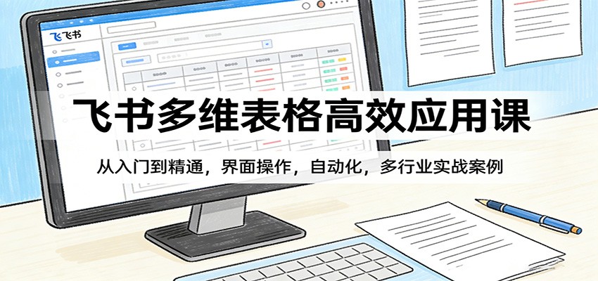 飞书多维表格高效应用课：从入门到精通，界面操作，自动化，多行业实战案例-董叔项目网