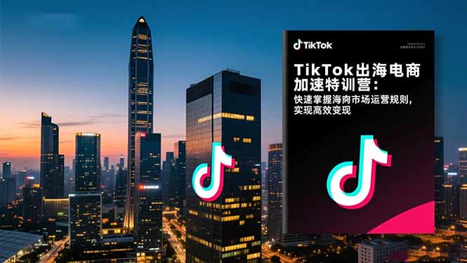 TikTok出海电商加速特训营：快速掌握海外市场运营规则，实现高效变现-董叔项目网