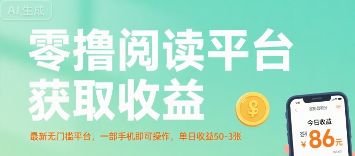 零撸阅读平台获取收益,最新无门槛平台,一部手机即可操作,单日收益50-3张【揭秘】-董叔项目网