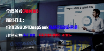 精准打击:价值3980的DeepSeek私域引流实操课,小白实操无门槛,日引精准粉300+-董叔项目网