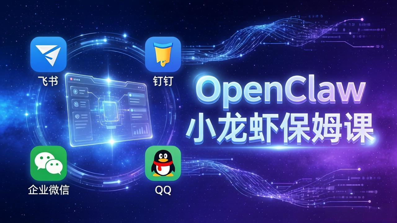 OpenClaw小龙虾保姆课： Windows/macOS/Linux/Docker全系统安装，飞书+钉钉+企业微信+QQ 全接入-董叔项目网