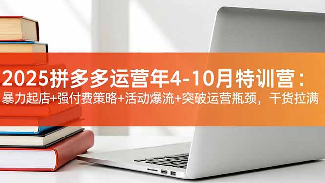 2025拼多多运营年4-10月特训营:暴力起店+强付费策略+活动爆流+突破运营瓶颈,干货拉满-董叔项目网