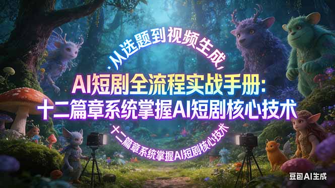 AI 短剧全流程实战手册：从选题到视频生成，十二篇章系统掌握 AI 短剧核心技术-董叔项目网