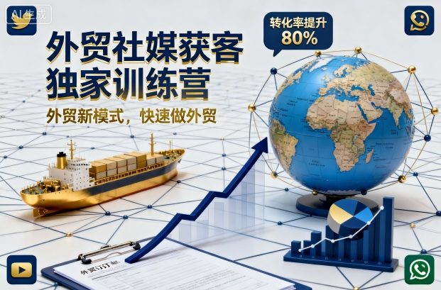 外贸社媒获客独家训练营，外贸新模式，快速做外贸-董叔项目网