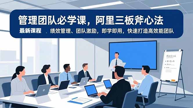 管理团队必学课，阿里三板斧心法、绩效管理、团队激励，即学即用，快速打造高效能团队-董叔项目网