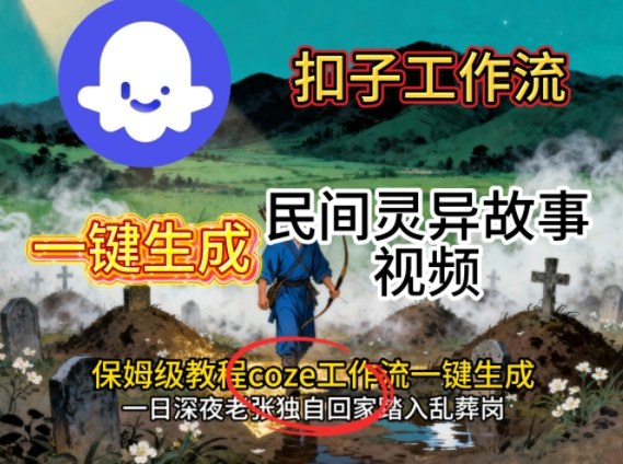 Coze扣子工作流一键生成民间灵异故事视频,保姆级教程搭建教学-董叔项目网