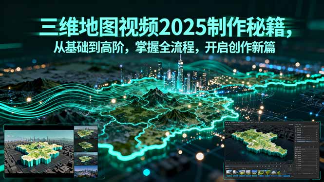 三维地图视频2025制作秘籍，从基础到高阶，掌握全流程，开启创作新篇-董叔项目网
