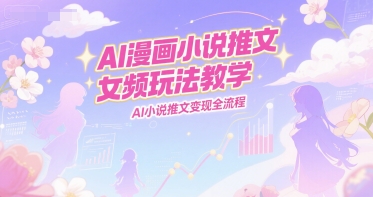 AI漫画小说推文女频玩法教学,AI小说推文变现全流程-董叔项目网