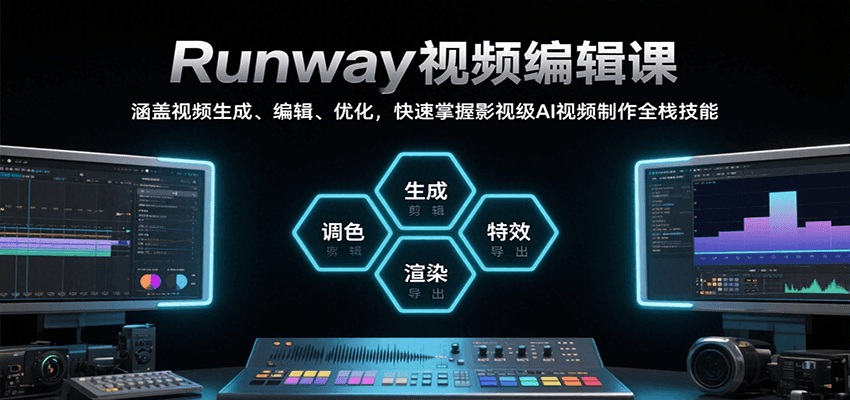 Runway视频编辑课，涵盖视频生成、编辑、优化，快速掌握影视级AI视频制作全栈技能-董叔项目网