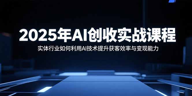 2025年AI创收实战课程：实体行业如何利用AI技术提升获客效率与变现能力-董叔项目网