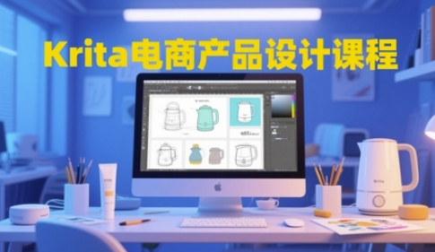 Krita电商产品设计课程,掌握从工具使用到创意落地的全链路设计能力-董叔项目网