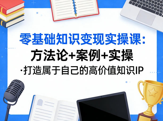 零基础知识变现实操课，方法论+案例+实操，打造属于自己的高价值知识IP-董叔项目网