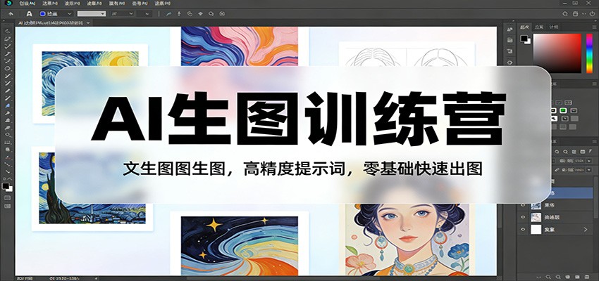 AI生图训练营：文生图图生图，高精度提示词，零基础快速出图-董叔项目网