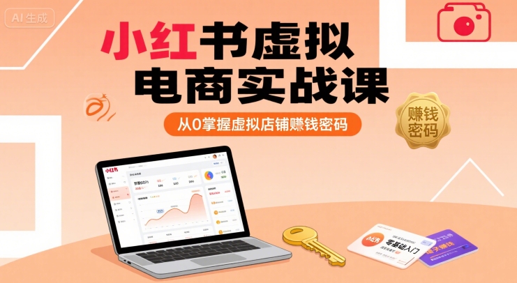 小红书虚拟电商实战课，从0掌握虚拟店铺賺钱密码(更新)-董叔项目网