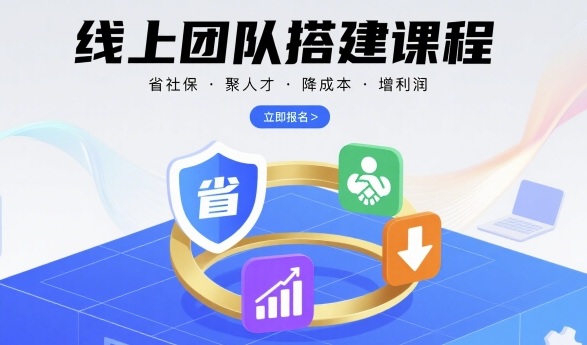 线上团队搭建课程，省社保，聚人才，降成本，增利润，团队管理必看-董叔项目网