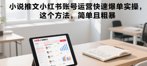 小说推文小红书账号运营快速爆单实操,这个方法,简单且粗暴-董叔项目网