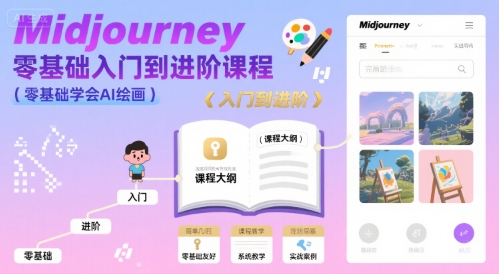midjourney零基础入门到进阶课程，零基础学会AI绘画-董叔项目网