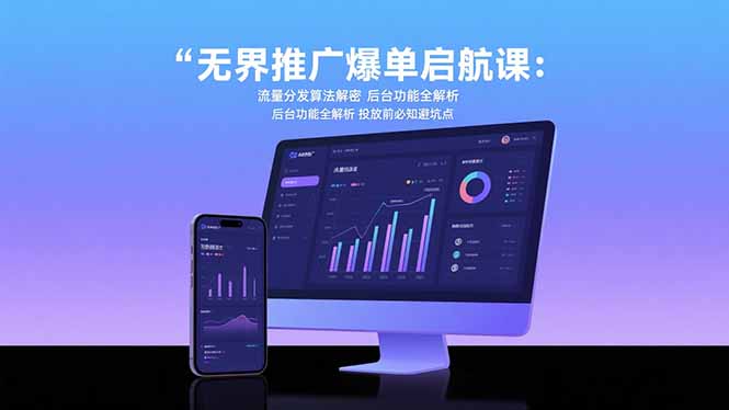 无界推广爆单启航课：流量分发算法解密 后台功能全解析 投放前必知避坑点-董叔项目网