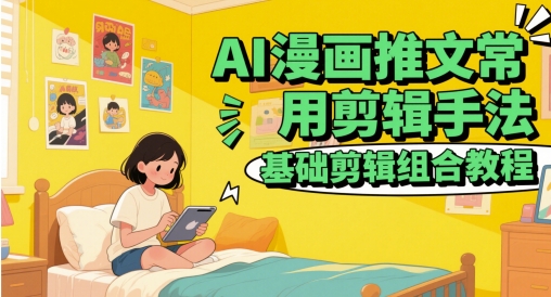 AI漫画推文常用剪辑手法，基础剪辑组合教程-董叔项目网