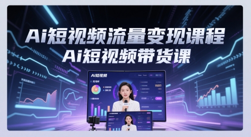 Ai短视频流量变现课程，Ai短视频带货课-董叔项目网