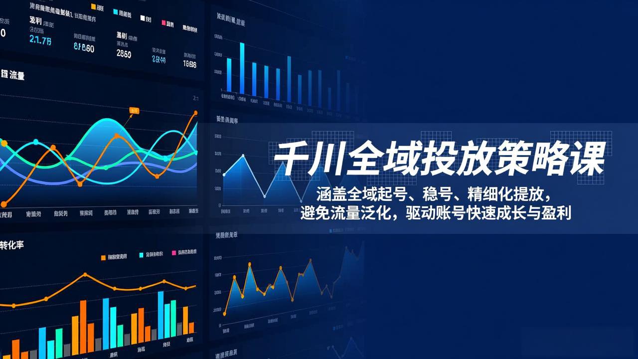 千川全域投放策略课：涵盖全域起号、稳号、精细化投放，避免流量泛化，驱动账号快速成长与盈利-董叔项目网