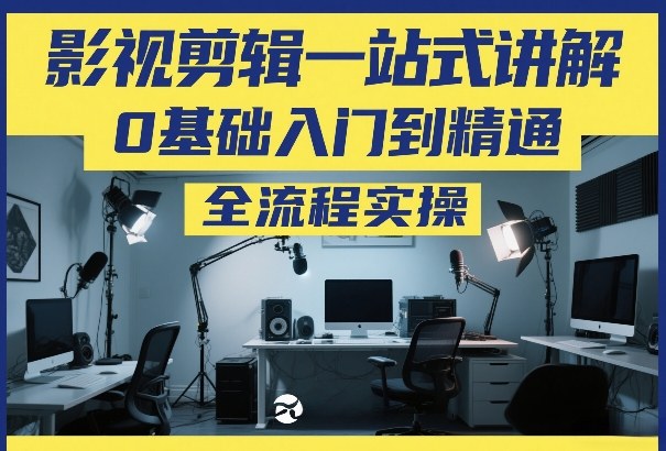 影视剪辑一站式讲解，0基础入门到精通，全流程实操-董叔项目网
