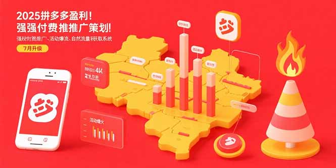 2025拼多多盈利地图：强付费推广策略/活动爆流/自然流量获取系统(7月更新-董叔项目网