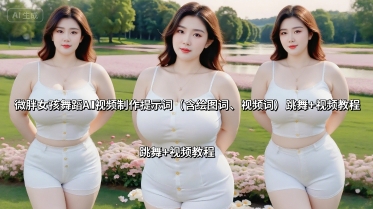 微胖女孩舞蹈AI视频制作提示词(含绘图词、视频词) 跳舞+视频教程-董叔项目网