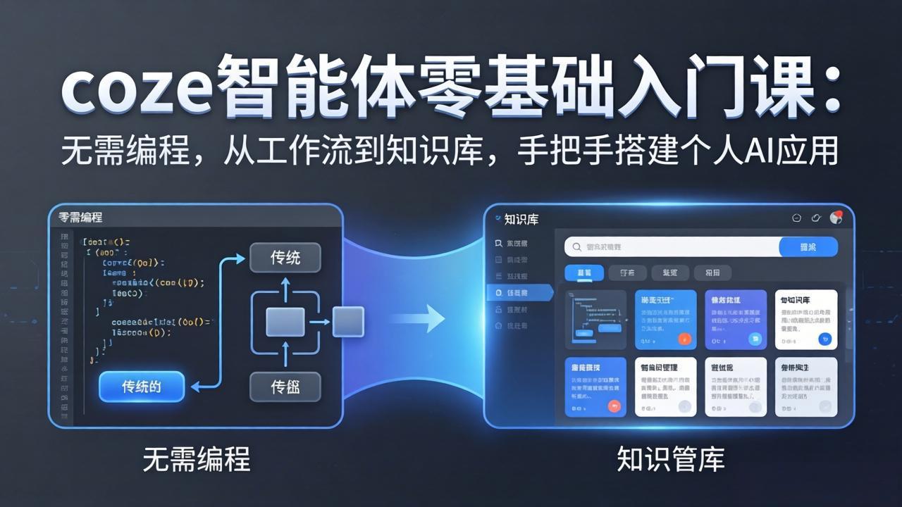coze智能体零基础入门课：无需编程，从工作流到知识库，手把手搭建个人AI应用-董叔项目网