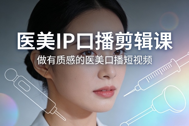 医美IP口播剪辑课，做有质感的医美口播短视频-董叔项目网