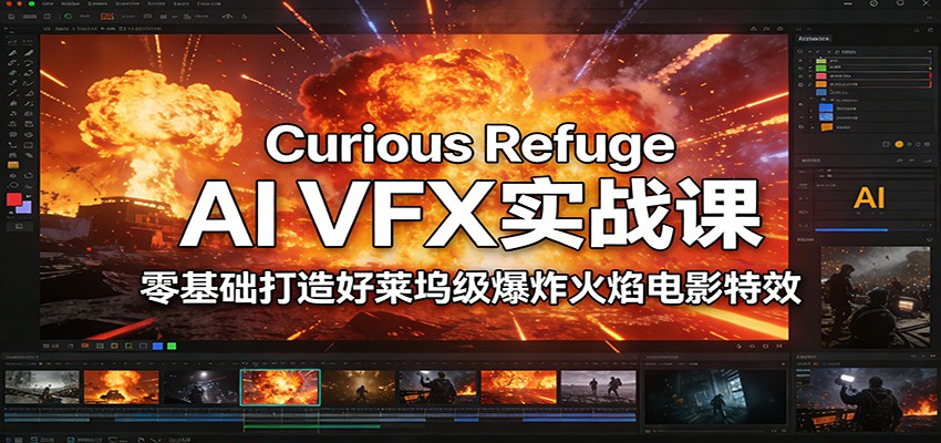 图片[1]-Curious Refuge AI VFX实战课，零基础打造好莱坞级爆炸火焰电影特效-董叔项目网