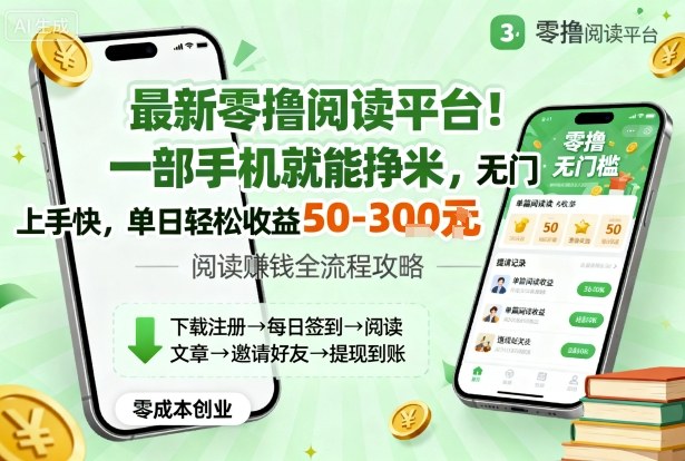 最新零撸阅读平台!一部手机就能挣米,无门槛上手快,单日轻松收益50-3张【揭秘】-董叔项目网