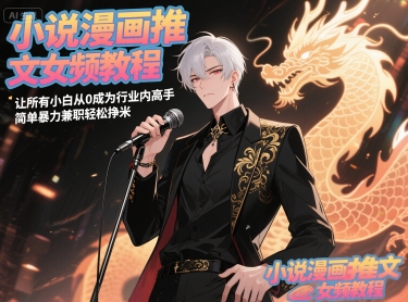 小说漫画推文女频教程，让所有小白从0成为行业内高手，简单暴力兼职轻松挣米-董叔项目网