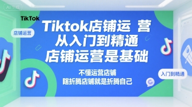 Tiktok店铺运营从入门到精通，店铺运营是基础，不懂运营店铺，瞎折腾店铺就是折腾自己-董叔项目网