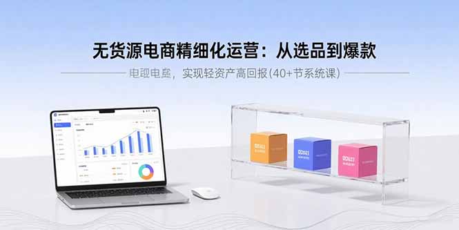 无货源电商精细化运营：从选品到爆款，实现轻资产高回报(40+节系统课-董叔项目网