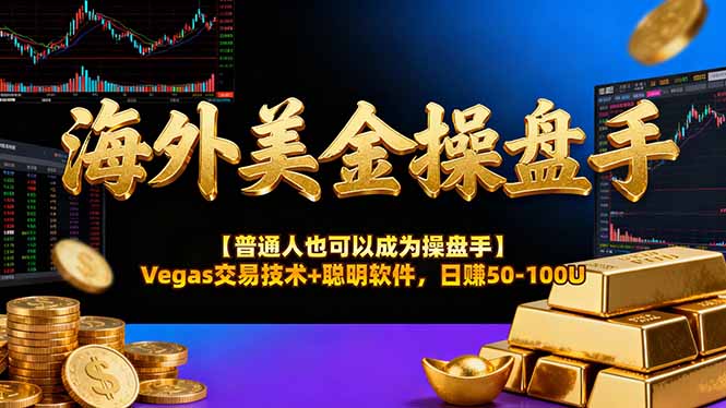 海外美金操盘手技术【普通人操盘手手册】Vegas交易技术+聪明软件，日赚50-100U-董叔项目网