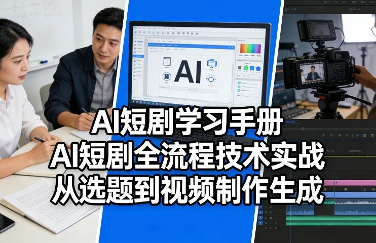 AI短剧学习手册，AI短剧全流程技术实战，从选题到视频制作生成-董叔项目网