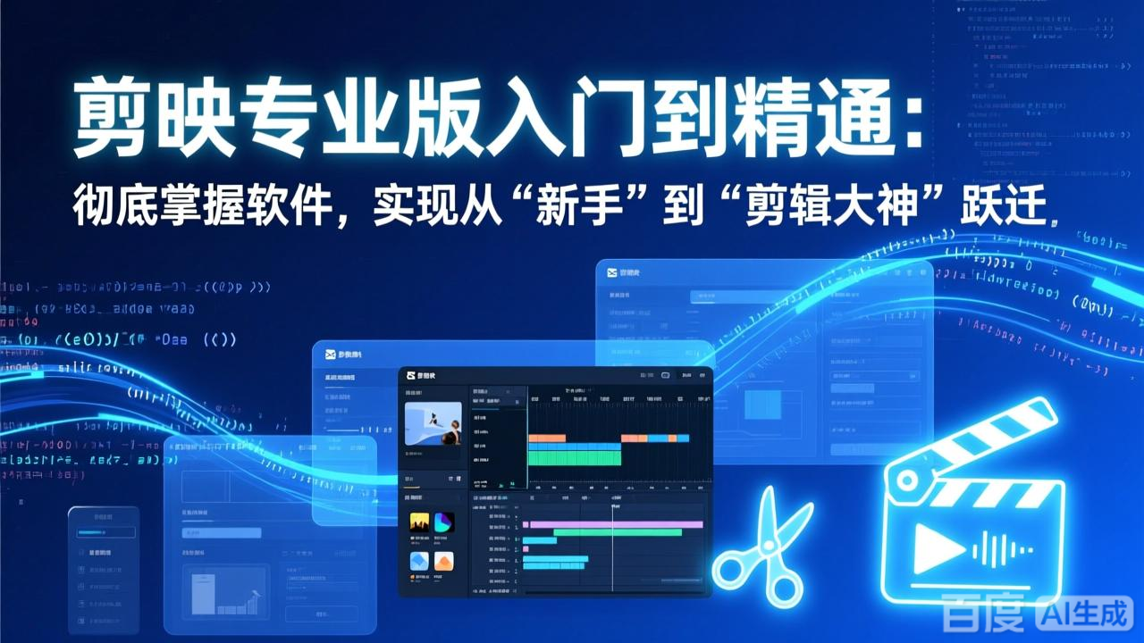 剪映专业版入门到精通：彻底掌握软件，实现从“新手”到“剪辑大神”跃迁-董叔项目网