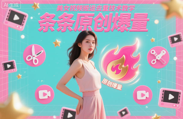 美女视频搬运去重技术教学，条条原创爆量-董叔项目网