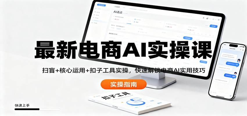 最新电商AI实操课：扫盲+核心运用+扣子工具实操，快速解锁电商AI实用技巧-董叔项目网