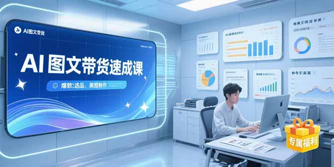 AI图文带货速成课，养号引流秘籍，爆款选品策略，美图制作全流程-董叔项目网