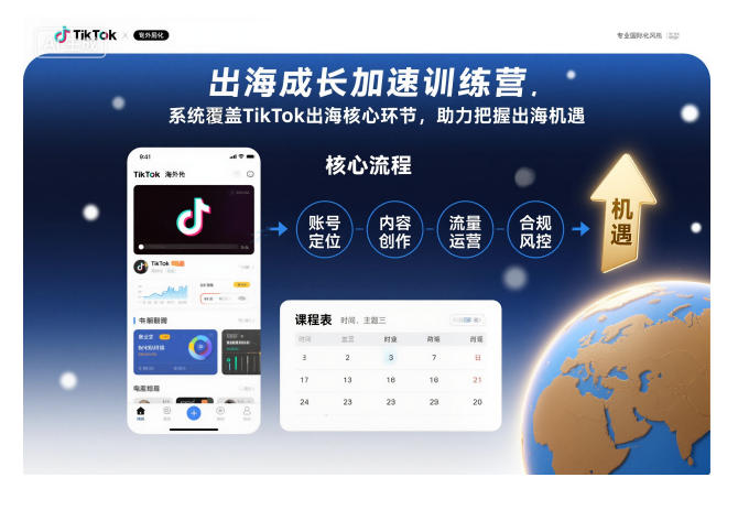 出海成长加速训练营，系统覆盖TikTok出海核心环节，助力把握出海机遇(更新)-董叔项目网