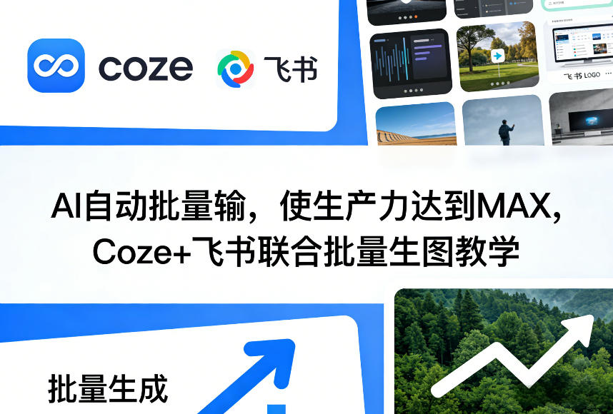 AI自动批量输，使生产力达到MAX，Coze+飞书联合批量生图教学-董叔项目网